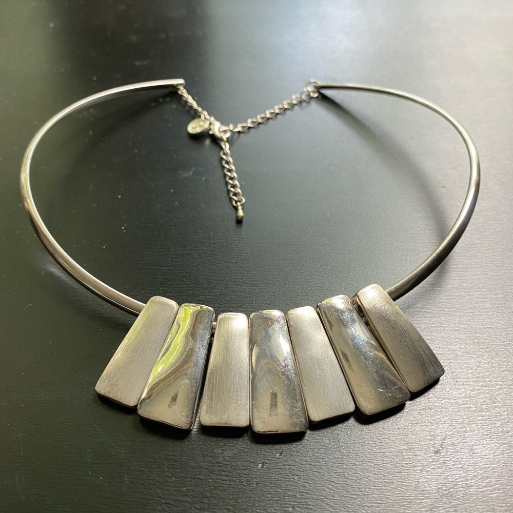 18” two-tone silver necklace